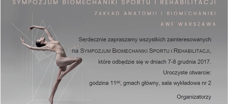 Plakat IX Sympozjum BSiR, AWF Warszawa
