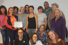 Dr Adrianna Gardzińska w grupie uczesrtników szkolenia